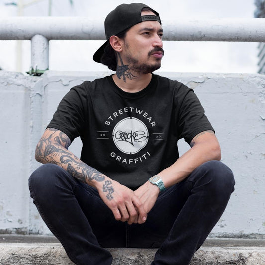JSPOKE STREETWEAR, BLACK TSHIRT, GRAFFITI