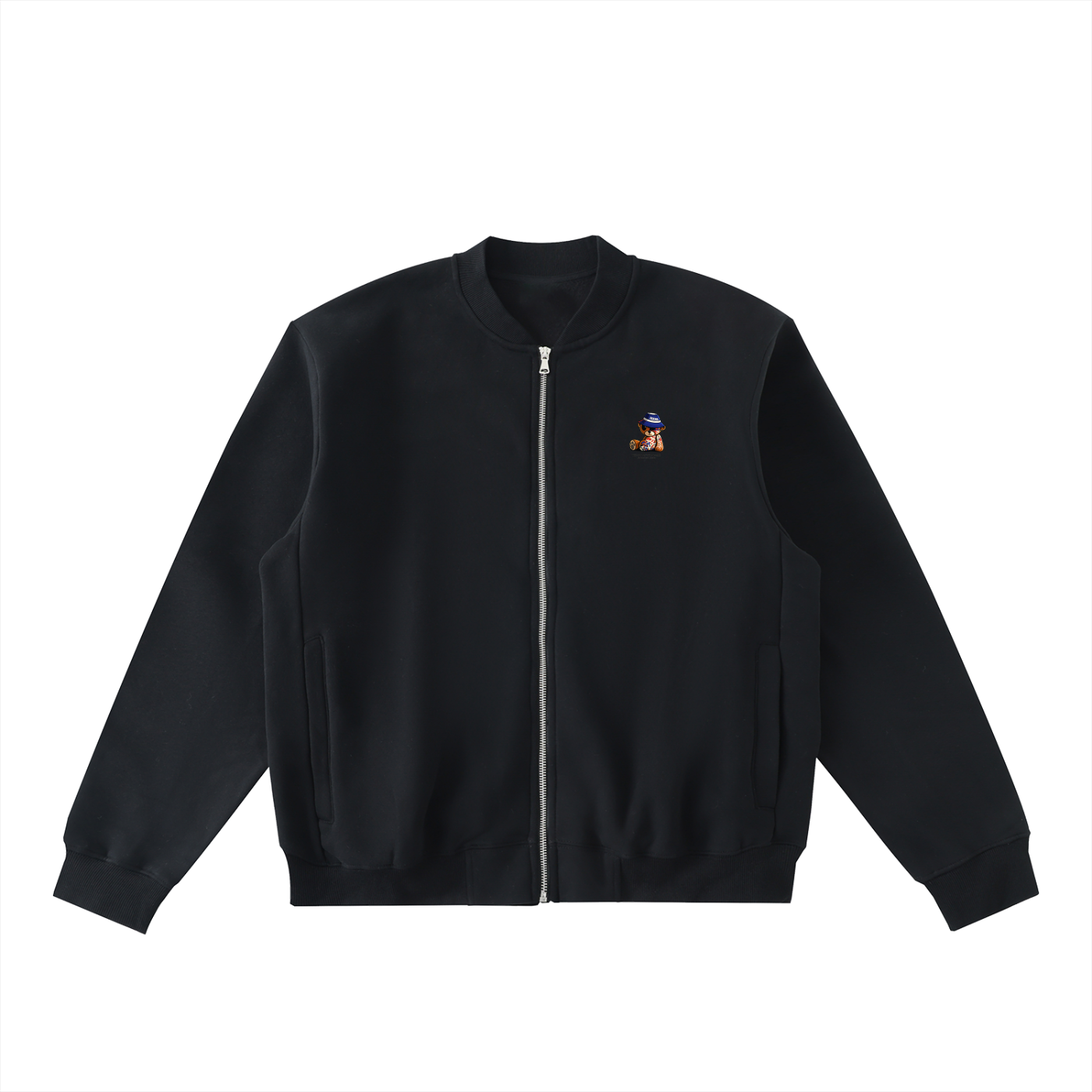 JSPOKE Teddy - Essential Zip-Up Fleeced Varsity Jacket