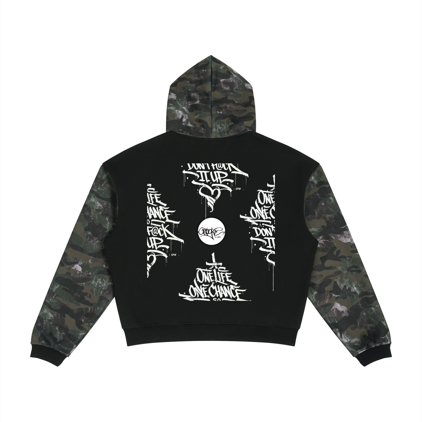 ONE LIFE Camo Edition Full Zip Boxy Hoodie
