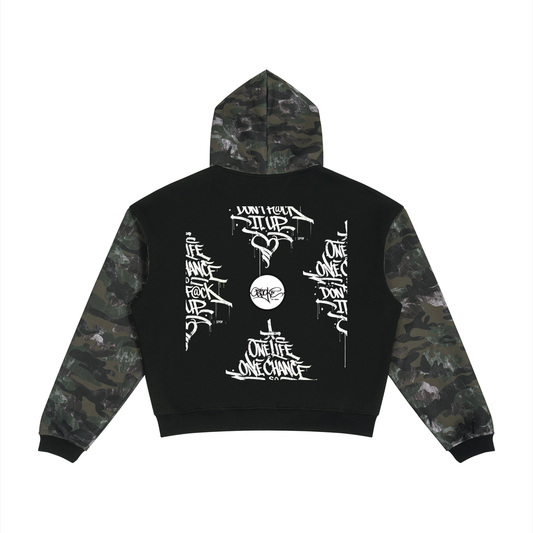 ONE LIFE Camo Edition Full Zip Boxy Hoodie