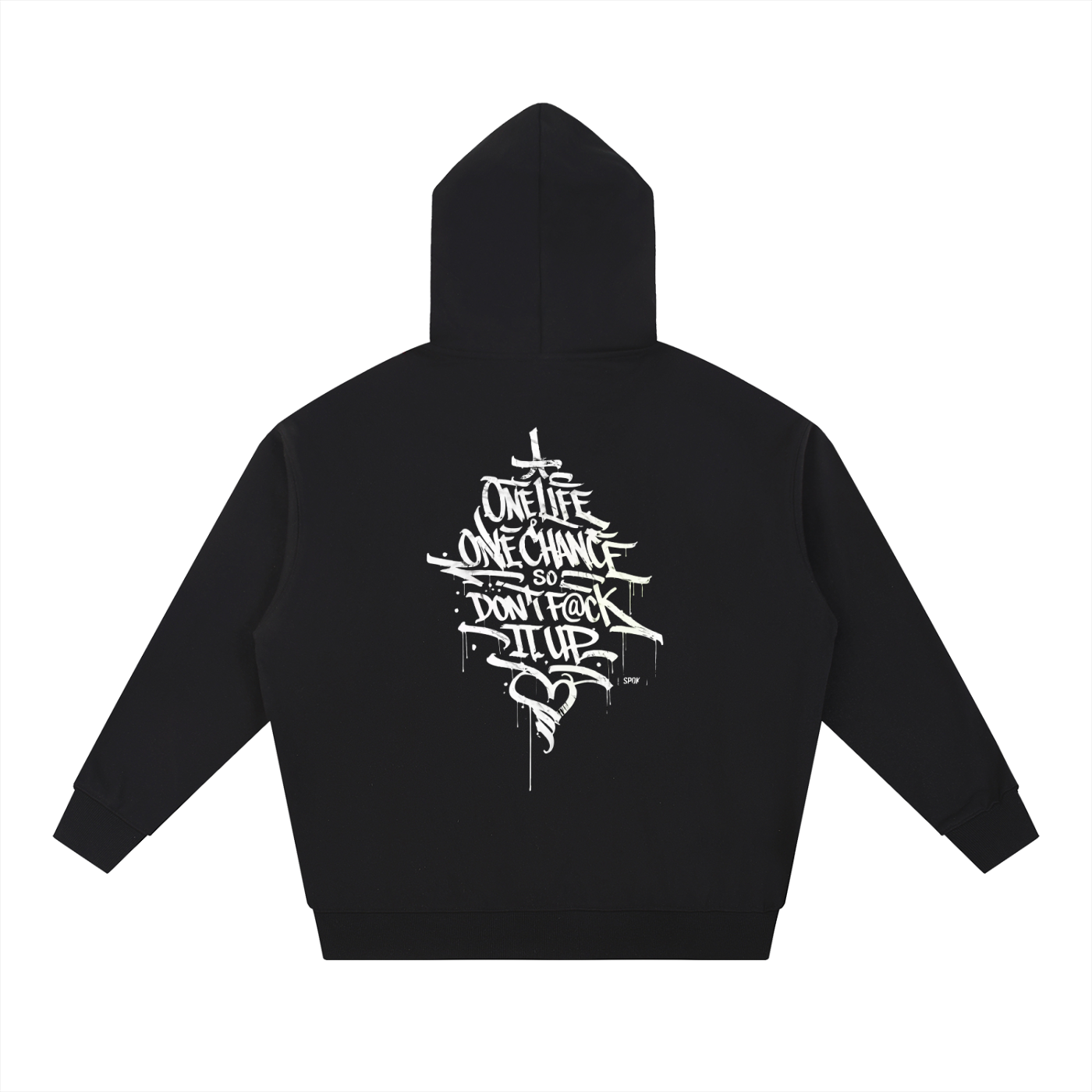 JSPOKE-BLACK-HOODIE-ONE LIFE