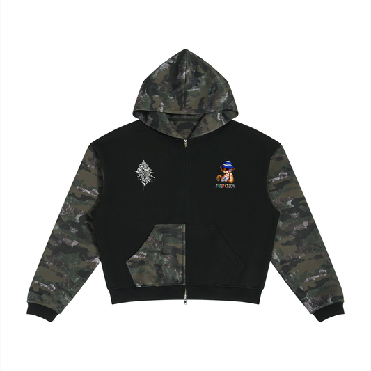 ONE LIFE Camo Edition Full Zip Boxy Hoodie
