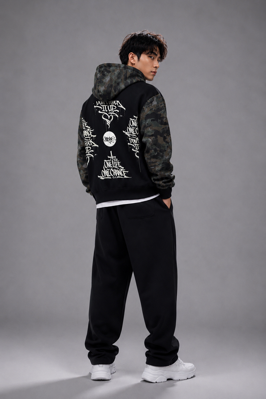 ONE LIFE Camo Edition Full Zip Boxy Hoodie