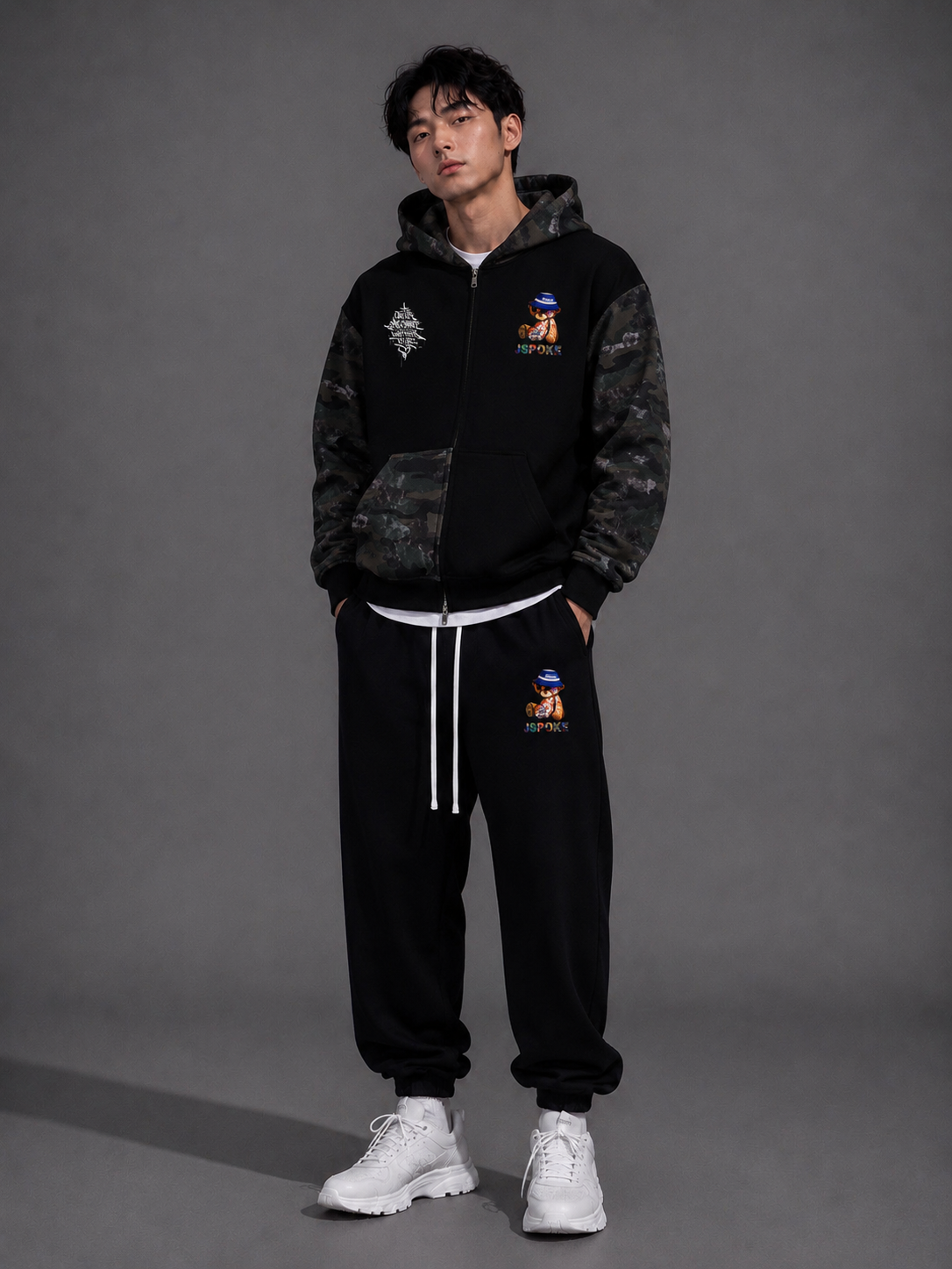 ONE LIFE Camo Edition Full Zip Boxy Hoodie