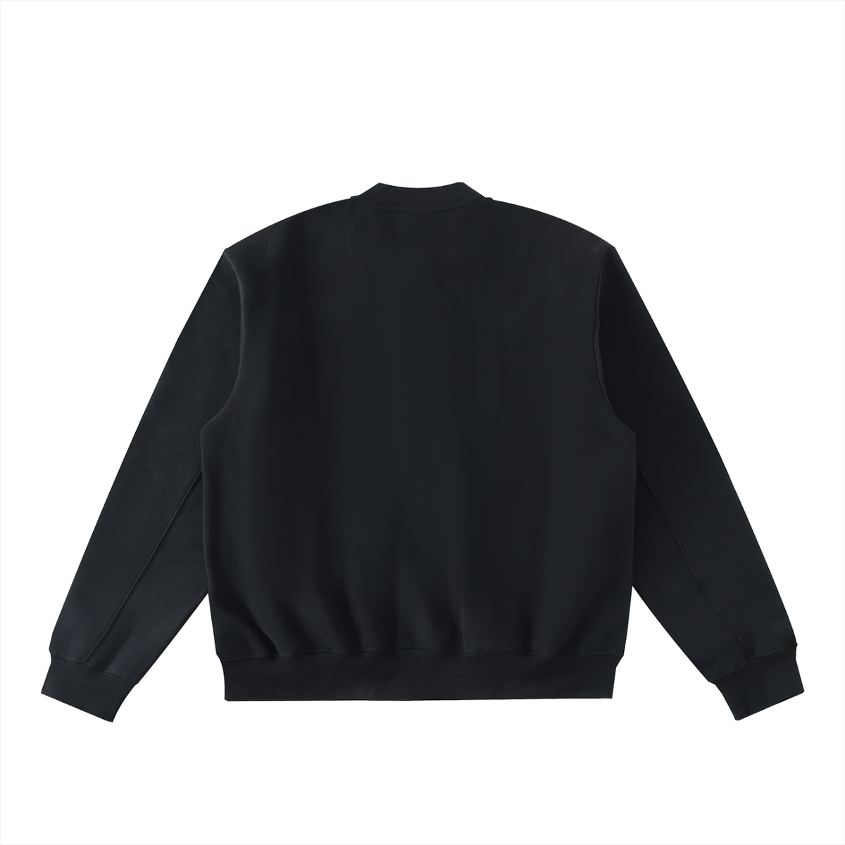 Black sweatshirt with 'The Grand Club' text on the back against a white background