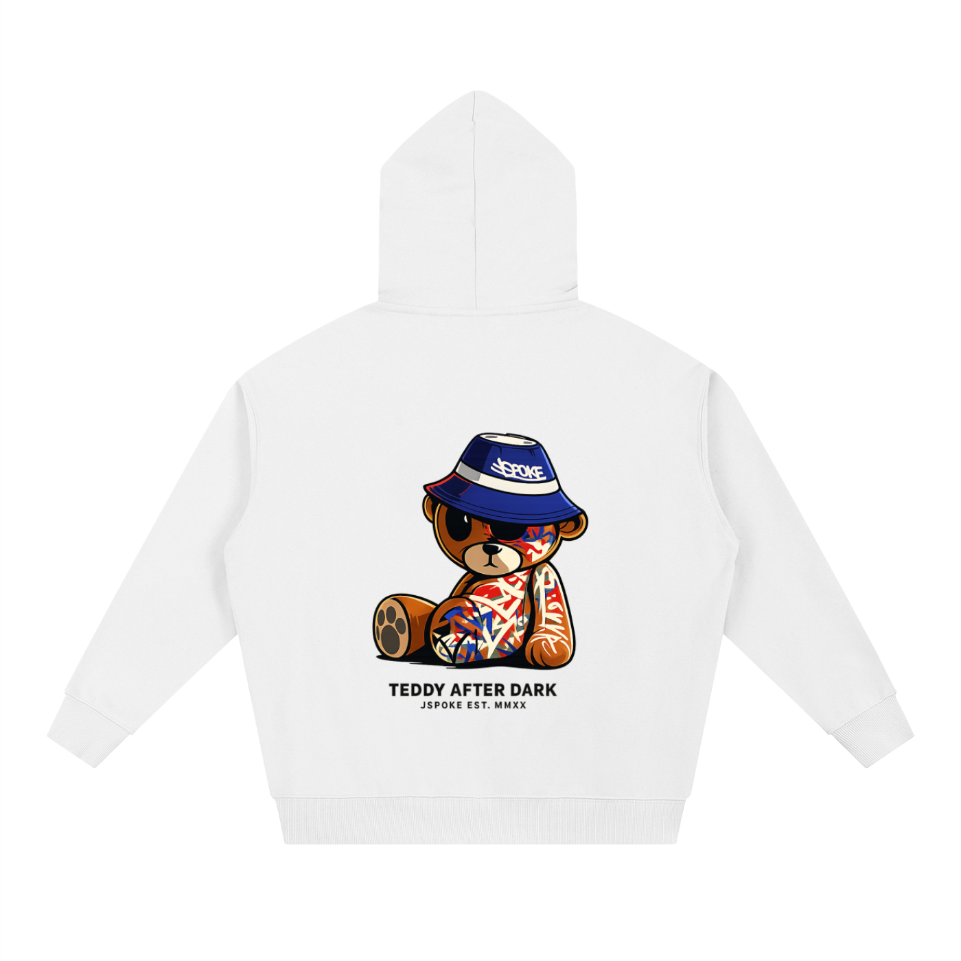Teddy_After_Dark_Jspoke_Hoodie_White_back