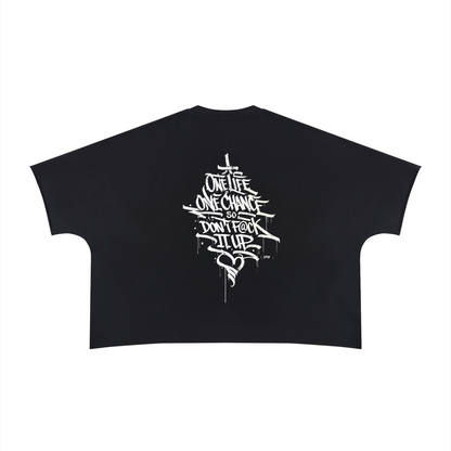 Unisex Heavyweight Boxy Raw Edge T-Shirt