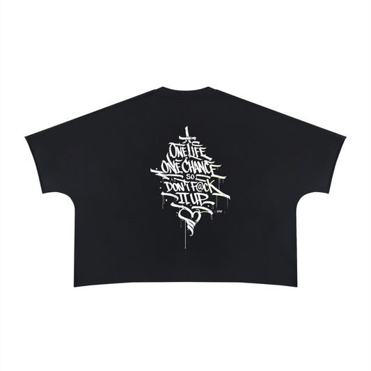 Unisex Heavyweight Boxy Raw Edge T-Shirt